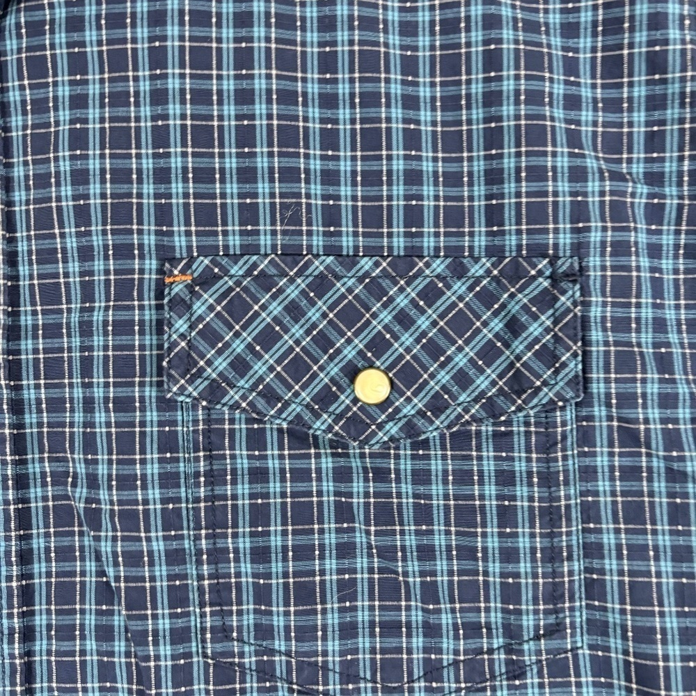 Northwest Territory Shirt Men 2XLT Blue Plaid Pearl Snap Outdoors Casual/Dress - Picture 4 of 11